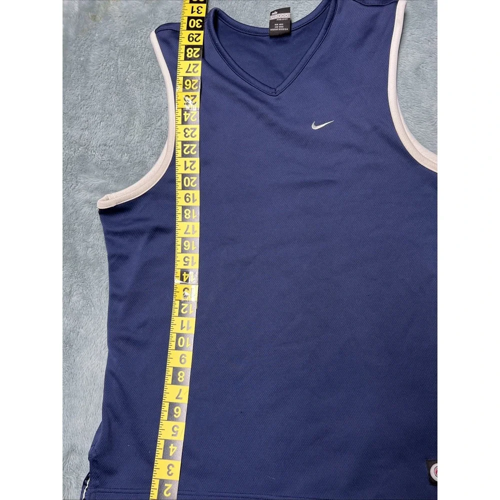 Vintage Nike Basketball Tank Men's XL Y2K 90's Casual Sports Logo Blue White‎